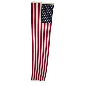 Vtg Stars &‎ Stripes American Flag Knit Table Runner Red White Blue Made in USA
